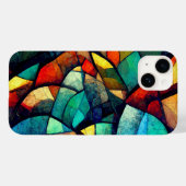 Kleurrijk Glas in lood Abstractie Case-Mate iPhone Case (Achterkant (horizontaal))