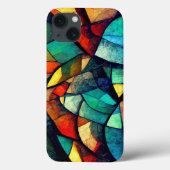 Kleurrijk Glas in lood Abstractie Case-Mate iPhone Case (Achterkant)