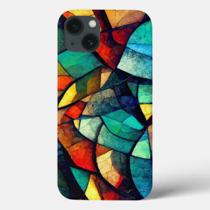 Kleurrijk Glas in lood Abstractie Case-Mate iPhone Case