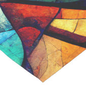 Kleurrijk Glas in lood Abstractie Korte Tafelloper (Hoek)