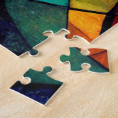 Kleurrijk Glas in lood Abstractie Legpuzzel (Zijkant)