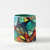 Kleurrijk Glas in lood Abstractie Mok (Midden)