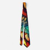 Kleurrijk Glas in lood Abstractie Stropdas (Achterkant)