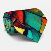 Kleurrijk Glas in lood Abstractie Stropdas (Opgerold)