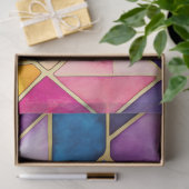 Kleurrijk Glas in lood Art Tissue Papier (Geschenk)