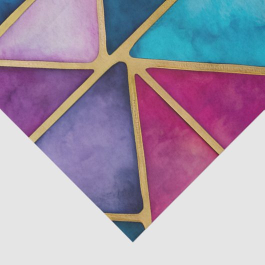 Kleurrijk Glas in lood Art Tissue Papier (Detail)