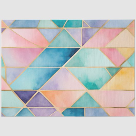 Kleurrijk Glas in lood Art Tissue Papier (Voorkant)