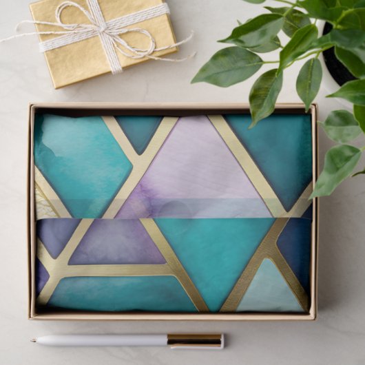 Kleurrijk Glas in lood Art Tissue Papier (Geschenk)