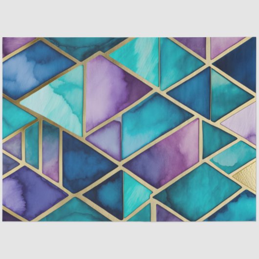 Kleurrijk Glas in lood Art Tissue Papier (Voorkant)