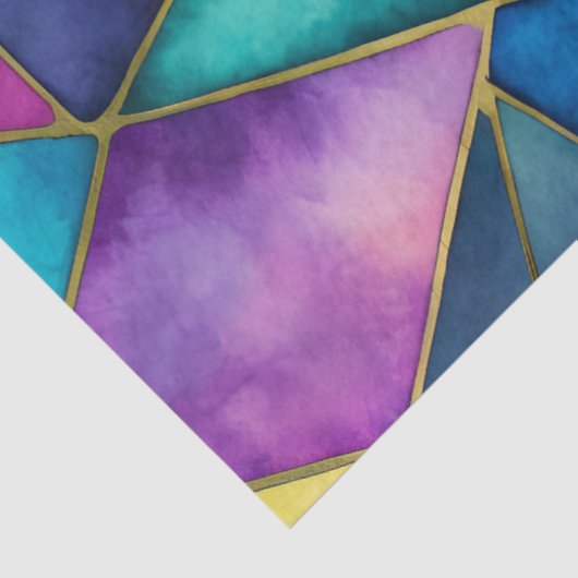 Kleurrijk Glas in lood Art Tissue Papier (Detail)