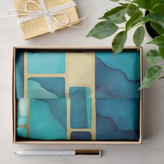 Kleurrijk Glas in lood Art Tissue Papier (Geschenk)