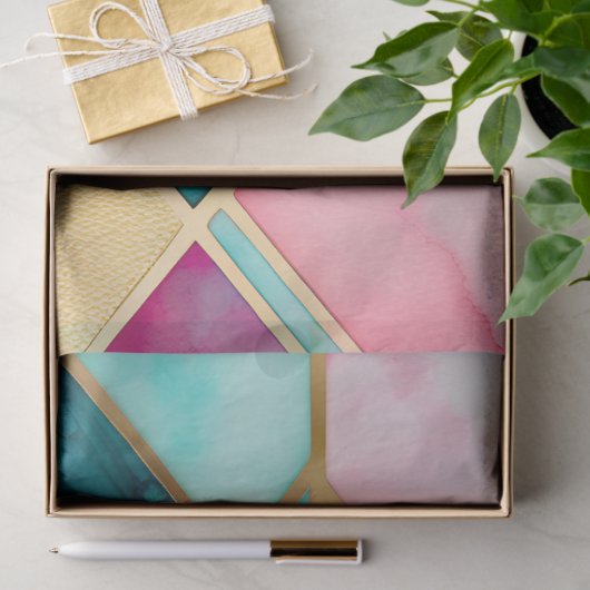 Kleurrijk Glas in lood Art Tissue Papier (Geschenk)