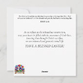 Kleurrijk Glas in lood Bloemen Bunny Easter Feestdagenkaart (Achterkant)