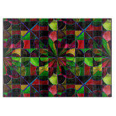 Kleurrijk Glas in lood Mosaic Glass Cutting Board Snijplank (Voorkant)