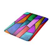 Kleurrijk Glas in lood Paars Blauw Blauwgroen Bath Badmat (Gekanteld)