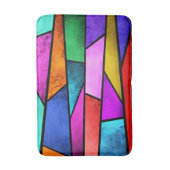 Kleurrijk Glas in lood Paars Blauw Blauwgroen Bath Badmat (Voorkant Verticaal)