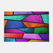 Kleurrijk Glas in lood Paars Blauw Blauwgroen Deur Deurmat (Voorkant)