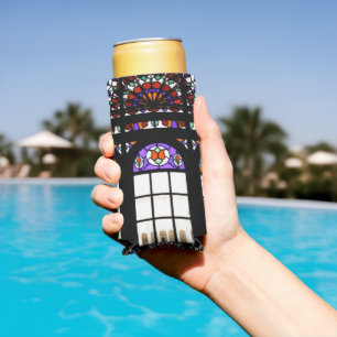 Kleurrijk Glas in lood Seltzer Blikjeskoeler