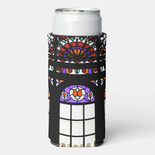 Kleurrijk Glas in lood Seltzer Blikjeskoeler (Seltzer Achterkant)