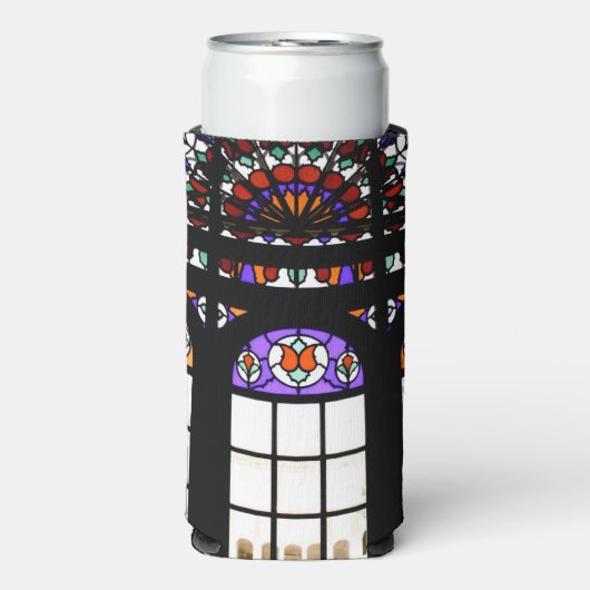 Kleurrijk Glas in lood Seltzer Blikjeskoeler (Seltzer Voorkant)