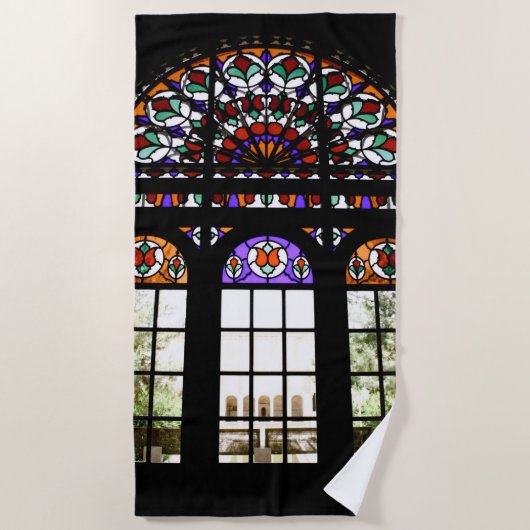 Kleurrijk Glas in lood Strandlaken (Voorkant)