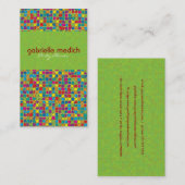 Kleurrijk Glas in lood ziet er geometrisch patroon Visitekaartje (Voorkant / Achterkant)