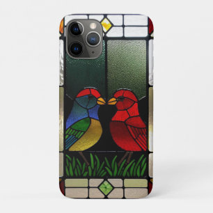 Kleurrijk glas-in-loodkunstwerk met vogels Case-Mate iPhone case