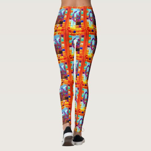 kleurrijk glas mozaïekopen teken leggings (Achterkant)