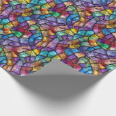 Kleurrijk Glazen in lood inpakpapier (Hoek)