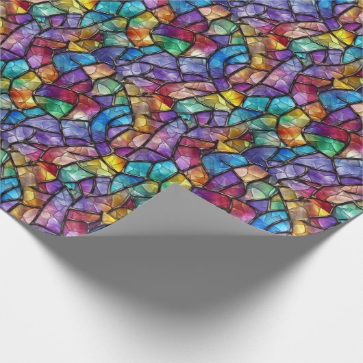 Kleurrijk Glazen in lood inpakpapier (Hoek)