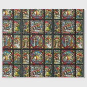 Kleurrijk Glazen in lood inpakpapier (Vlak)