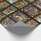 Kleurrijk Glazen in lood inpakpapier (Hoek)