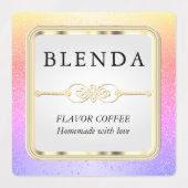 Kleurrijk glitter en wit labels (Design 1)