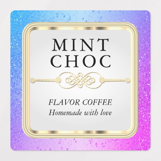 Kleurrijk glitter en wit labels (Design 2)