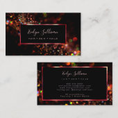 Kleurrijk glitter licht visitekaartje (Voorkant / Achterkant)