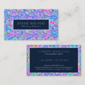 Kleurrijk glitterpatroon voor heldere kleuren visitekaartje (Voorkant / Achterkant)