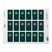 Kleurrijk gloeiend atoom label (Full Sheet)