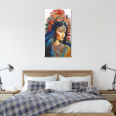 Kleurrijk Goddelijk Vrouwelijk Kunstwerk Canvas Afdruk (Insitu (Slaapkamer))