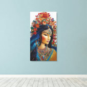 Kleurrijk Goddelijk Vrouwelijk Kunstwerk Canvas Afdruk (Insitu (Houten vloer))