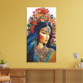 Kleurrijk Goddelijk Vrouwelijk Kunstwerk Canvas Afdruk (Insitu (Woonkamer))