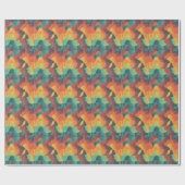 Kleurrijk golf abstract patroon cadeaupapier (Vlak)