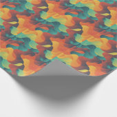 Kleurrijk golf abstract patroon cadeaupapier (Hoek)