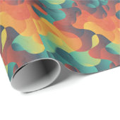 Kleurrijk golf abstract patroon cadeaupapier (Rol Hoek)