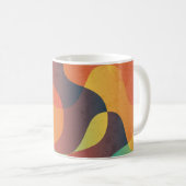 Kleurrijk  golf abstract patroon koffiemok (Voorkant rechts)