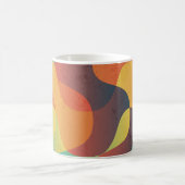 Kleurrijk  golf abstract patroon koffiemok (Center)