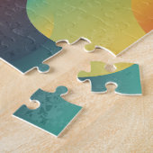 Kleurrijk  golf abstract patroon legpuzzel (Zijkant)