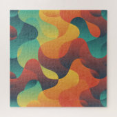 Kleurrijk  golf abstract patroon legpuzzel (Horizontaal)