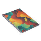 Kleurrijk  golf abstract patroon notitieboek (Rechterzijde)