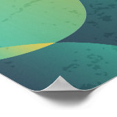 Kleurrijk  golf abstract patroon poster (Hoek)