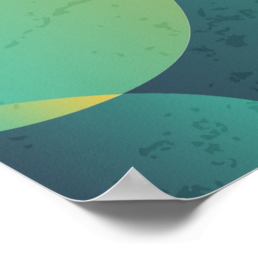 Kleurrijk  golf abstract patroon poster (Hoek)